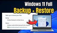 How to FULL BACKUP Windows 11 OS and Restore Windows 11 Backup (Step by Step) 2024