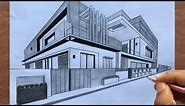 How to Draw a House in Two-Point Perspective: Step by Step