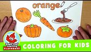 Orange Coloring Page for Kids | Maple Leaf Learning Playhouse