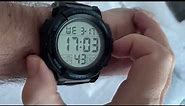 Mens Digital Sports Watches Military Big Numbers 50M Waterproof Large Face Army Wrist Watch LED Back