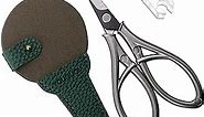 Sewing Embroidery Scissors with Sheath Cap, Cute Sharp Detail Scissor for Craft, Artwork, Needlework, Thread Paper Cutter, Vintage Straight Tip