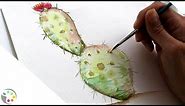 How To Paint a Cactus | Watercolor Painting Tutorial