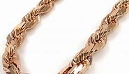 Buy 10k Rose Gold Solid Diamond Cut Rope Chain 20-26 Inches 6mm Online at SO ICY JEWELRY