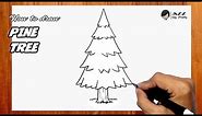 How to draw a Pine Tree step by step