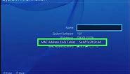 How to Find the MAC Address on PlayStation 4