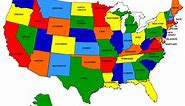 #2 USA Printable PDF Maps, 50 States and Names, plus editable Map for PowerPoint - Clip Art Maps