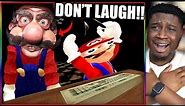 CREEPY TRY NOT TO LAUGH! | Mario Reacts To Nintendo Memes 4 Reaction!