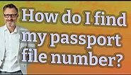 How do I find my passport file number?