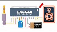 Simple Best Quality Amplifier circuit Using LA4440/ CD4440 IC