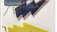 ⚡Step-by-step Guide: Create Stunning Lightning Bolt Polymer Clay Earrings! FREE Tutorial! #shorts
