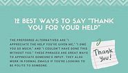 12 Best Ways to Say "Thank You for Your Help"