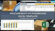 Procurement KPI Dashboard | Excel Procurement Template
