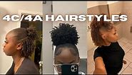 Shoulder Length 4C/4A Hairstyle Compilation