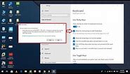 How to Disable the Sticky Keys Warning & Beep Sound in Windows 10