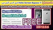 IPhone 5s icloud bypass free iOS 12.5.6 2023 | No need EFT/Unlock tool | Free Free Free