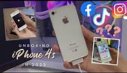 iPhone 4s unboxing in 2023 | tutorial on how to download apps | Aesthetic