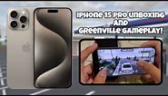 iPhone 15 Pro Unboxing + Roblox Greenville Gameplay!