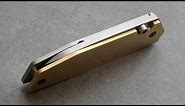 Knife Making - Brass Titanium Frame Lock Folder