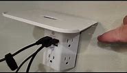 Multi Plug Outlets, Wall Outlet Extender with Night Light and Outlet Shelf Review, Easy to install a