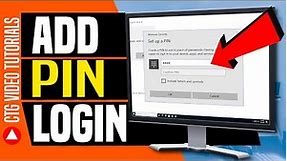 How to Create a Pin on Windows 10 | How to Sign In With Pin on Windows 10