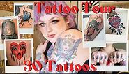 Tattoo Collection Tour and Meanings | American Traditional Tattoo Sleeve Chicago Illinois