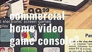 Magnavox Odyssey the first commercial home video game