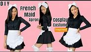 DIY French Maid Apron Cosplay Costume || How to Sew an easy Apron Tutorial || DIY Kawaii Half Apron