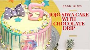 Jojo Siwa Cake with Chocolate Drip | How to make fondant bow | Chocolate Drip cake tutorial