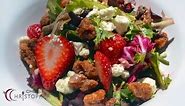 Spring Mix Salad with Candied Walnuts and Raspberry Vinaigr