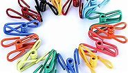 Riveda 30 Pack Assorted Chip Bag Clips Utility - PVC 2 Inch Coated Colorful Sealer for Sealing Food - Paper Holder, Clothesline Clip for Laundry Hanging, Kitchen Bags, Multipurpose Clothes Pins