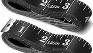 Tape Measure Body Measuring Tape, 120 Inch Soft Fabric Measuring Tape for Sewing Cloth Measurement, Double Scale Tailor Ruler for Weight Loss Medical Measurement Nursing Craft(2 Pack/Black)