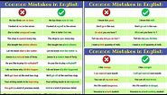 Grammatical Errors: 120 Common Grammar Mistakes in English And How to Avoid Them