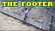 How to Pour Concrete Footers for Block Walls start to finish DIY