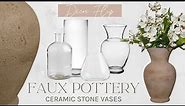DIY Stone-Look Ceramic Vase Upcycle | DIY Home Decor Flip