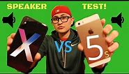 iPhone X vs iPhone 5s Speaker Test/Comparison!