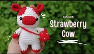 Crochet Strawberry Cow | Quick tutorial | Amigurumi |