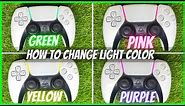 HOW TO CHANGE COLOR ON PS5 CONTROLLER LIGHTBAR