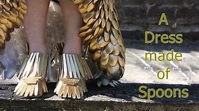 Wearable Art: Dress made of Spoons || Dragon scales DIY || Stephanie Oplinger || recycled gown