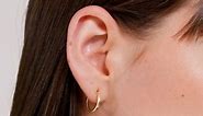 14k Solid Gold Square Tube Hoop Earrings