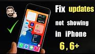iPhone 6, 6+ not Showing Updates - SOLVED || How to Update iPhone on letest IOS