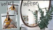 Mirror with DIY wooden frame