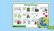 Saving Energy Poster