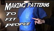 Leather pattern making for shoulder holster straps, and tips to make patterns for armor and garments