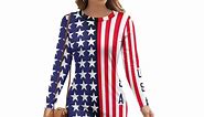 16.77US $ 45% OFF|Usa American Flag Dress Long Sleeve Patriotic Modern Stars Stripes Street Wear Dresses Vintage Bodycon Dress Big Size Vestidos - Dresses - AliExpress