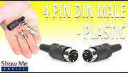 How To Install The 4 Pin DIN Male Solder Connector - Plastic