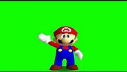 SM64 Mario waving green screen