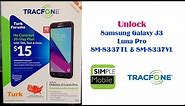 Unlock Simcard Samsung Galaxy J3 Luna Pro S337TL Tracfone S337VL Simple Mobile Success