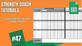 Create a workout with Google Sheets