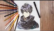 Cool Anime Boy Black Hair Drawing Step by Step | Sketch Tutorial for Beginners
