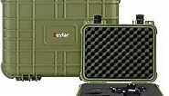 Eylar Protective Gear and Camera Hard Case Water & Shock Proof With Foam 13.37 inch 11.62 inch 6 inch OD Green (Green)